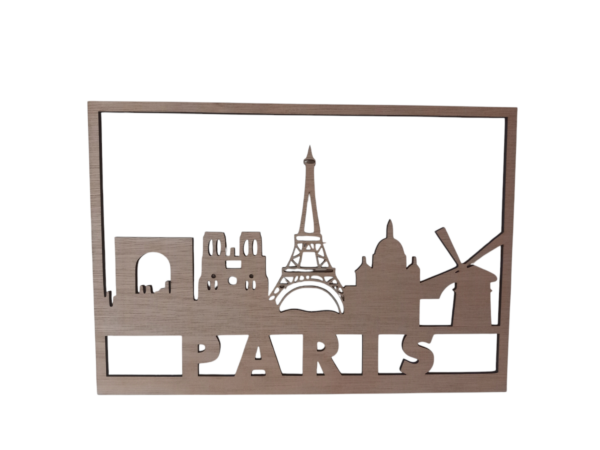Cadre ,en bois naturel, Skyline Paris
