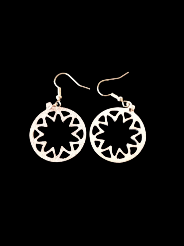 Boucles d'oreilles "fleurs étoilées, rondes"