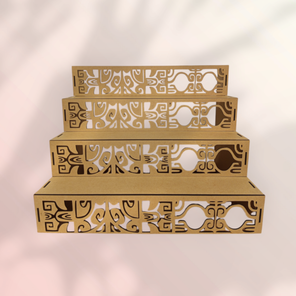 Etagère escalier, présentoir, en bois, personnalisé (L:25cm) (Copie)