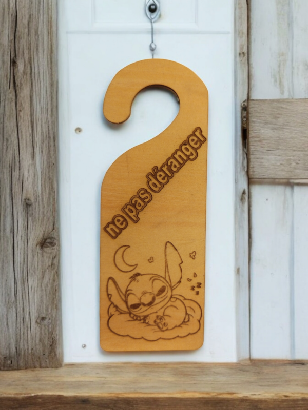 accroche-porte, ne pas déranger, en bois, personnalisé